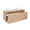 Koupelnová skříňka s krycí deskou Naturel Savona 119x50x44,3 cm dub mat SAVONA120DHDBEZ
