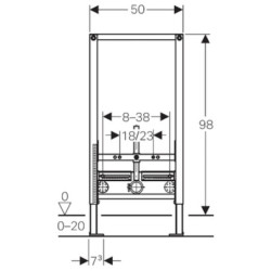 Modul do lehké stěny k bidetu Geberit Duofix 111.535.00.1