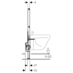 Modul do lehké stěny k bidetu Geberit Duofix 111.535.00.1