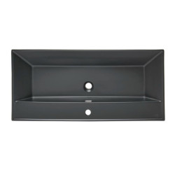 Nábytkové umyvadlo SAT B-Way 101x46,5 cm černá matná, otvor pro baterii uprostřed SATBW10046BKM