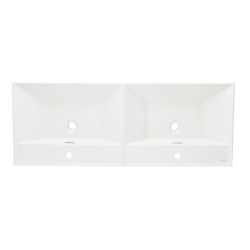 Nábytkové dvojumyvadlo SAT B-Way 121x46 cm bílá matná dva otvory pro baterii SATBW212046WM