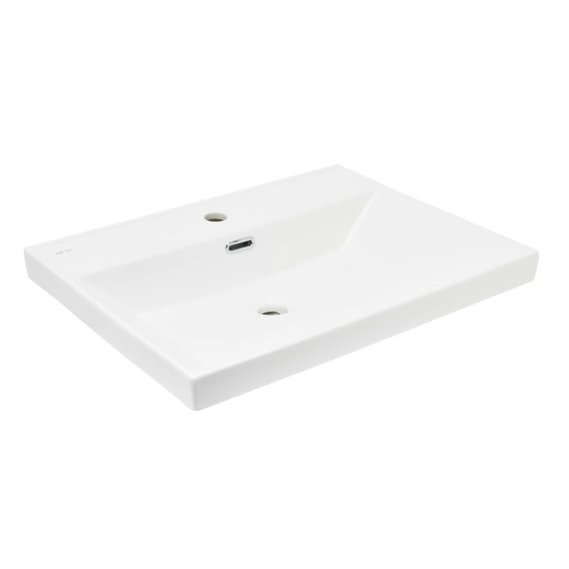 Nábytkové umyvadlo SAT B-Way 61x46,5 cm bílá matná otvor pro baterii uprostřed SATBW6046MW