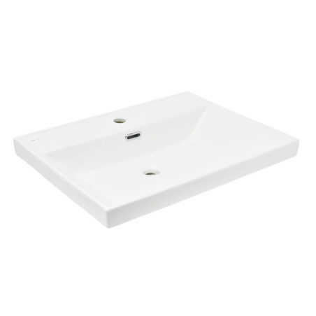 Nábytkové umyvadlo SAT B-Way 61x46,5 cm bílá matná otvor pro baterii uprostřed SATBW6046MW