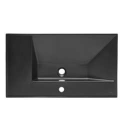 Nábytkové umyvadlo SAT B-Way 81x46 cm černá matná otvor pro baterii uprostřed SATBWA8046BKM