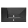 Nábytkové umyvadlo SAT B-Way 81x46 cm černá matná otvor pro baterii uprostřed SATBWA8046BKM