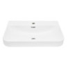 Nábytkové umyvadlo SAT Fusion 60,5x46 cm bílá matná, otvor pro baterii uprostřed SATFUS6046MW