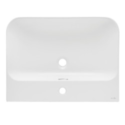 Nábytkové umyvadlo SAT Fusion 60,5x46 cm bílá matná, otvor pro baterii uprostřed SATFUS6046MW