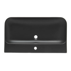 Nábytkové umyvadlo SAT Fusion 81x46 cm černá matná, otvor pro baterii uprostřed SATFUS8046BKM