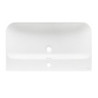 Nábytkové umyvadlo SAT Fusion 81x46 cm bílá matná, otvor pro baterii uprostřed SATFUS8046MW