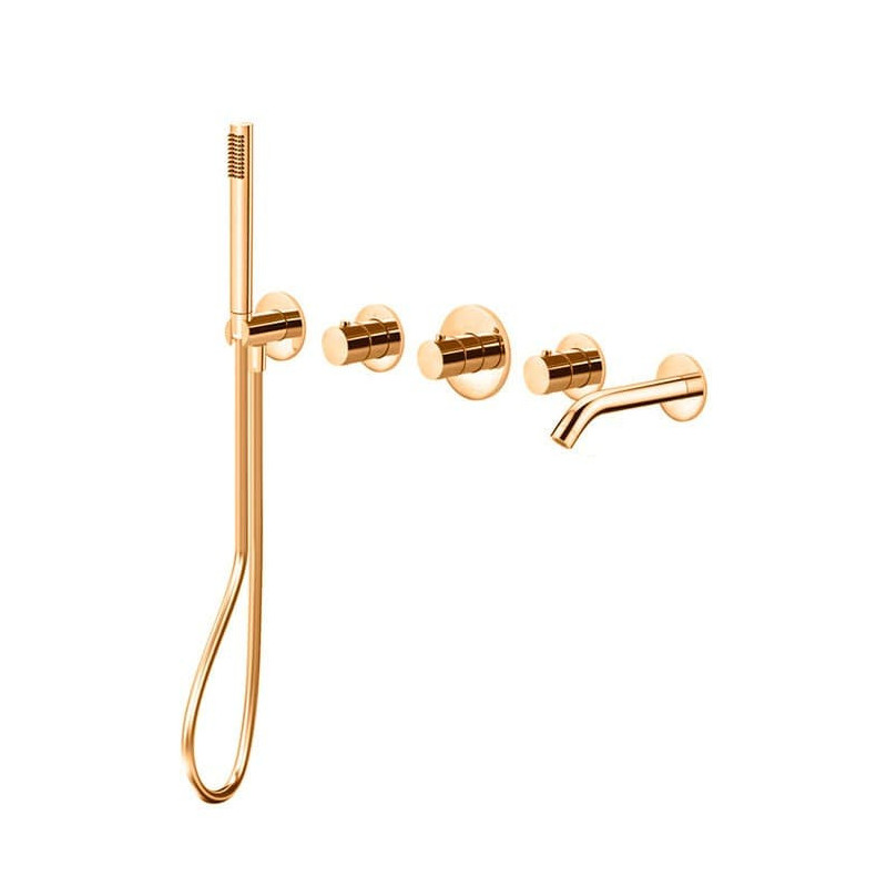 Podomítková vanová baterie Paffoni broušené zlato MDE001HGSP