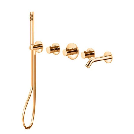 Podomítková vanová baterie Paffoni broušené zlato MDE001HGSP