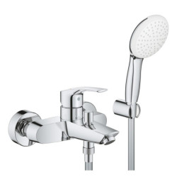 Vanová baterie GROHE Eurosmart se sprchovým setem 150 mm chrom 25276003