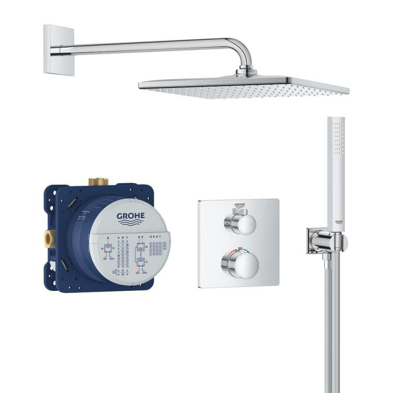Sprchový systém GROHE Grohtherm včetně podomítkového tělesa chrom 34870000