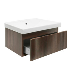 Koupelnová skříňka s umyvadlem SAT Evolution 78x30x44,8 cm ořech mat SATEVO80NAU1