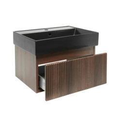 Koupelnová skříňka s umyvadlem SAT Evolution 58x30x44,8 cm ořech mat SATEVO60NAU2B
