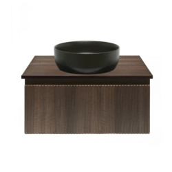 Koupelnová skříňka s krycí deskou SAT Evolution 78x30x44,8 cm ořech mat SATEVO80NAD