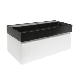 Koupelnová skříňka s umyvadlem SAT Evolution 98x30x44,8 cm bílá mat SATEVO100WMU2B