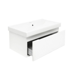 Koupelnová skříňka s umyvadlem SAT Evolution 78x30x44,8 cm bílá mat SATEVO80WMU1