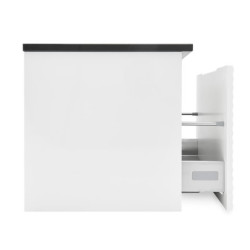 Koupelnová skříňka s deskou z umělého kamene SAT Evolution 58x30x44,8 cm bílá mat SATEVO60WMTK