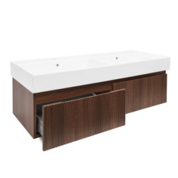 Koupelnová skříňka s umyvadlem SAT Evolution 118x30x44,8 cm ořech mat SATEVO120NAU2