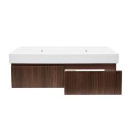Koupelnová skříňka s umyvadlem SAT Evolution 118x30x44,8 cm ořech mat SATEVO120NAU2