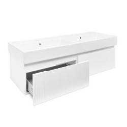 Koupelnová skříňka s umyvadlem SAT Evolution 118x30x44,8 cm bílá mat SATEVO120WMU2