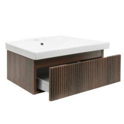 Koupelnová skříňka s umyvadlem SAT Evolution 98x30x44,8 cm ořech mat SATEVO100NAU1