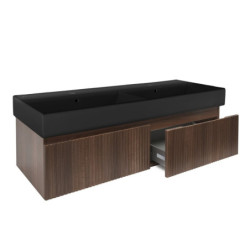 Koupelnová skříňka s umyvadlem SAT Evolution 118x30x44,8 cm ořech mat SATEVO120NAU2B