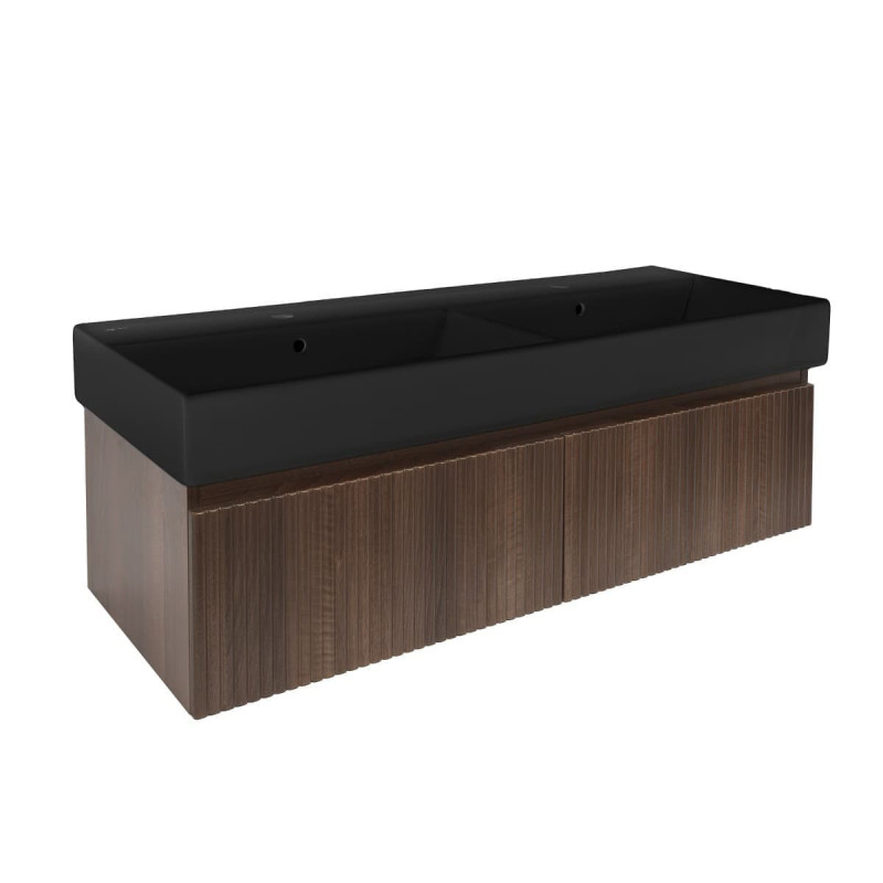 Koupelnová skříňka s umyvadlem SAT Evolution 118x30x44,8 cm ořech mat SATEVO120NAU2B