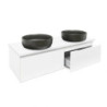 Koupelnová skříňka s krycí deskou SAT Evolution 118x30x44,8 cm bílá mat SATEVO120WMD