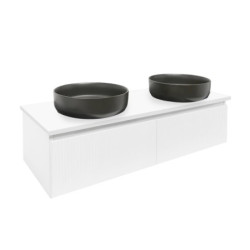 Koupelnová skříňka s krycí deskou SAT Evolution 118x30x44,8 cm bílá mat SATEVO120WMD