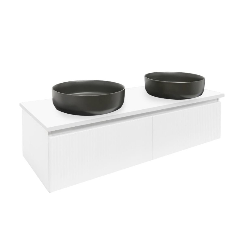 Koupelnová skříňka s krycí deskou SAT Evolution 118x30x44,8 cm bílá mat SATEVO120WMD