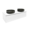 Koupelnová skříňka s krycí deskou SAT Evolution 118x30x44,8 cm bílá mat SATEVO120WMD