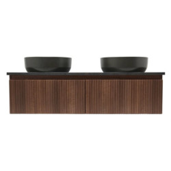 Koupelnová skříňka s žulovou deskou SAT Evolution 118x30x44,8 cm ořech mat SATEVO120NAZ