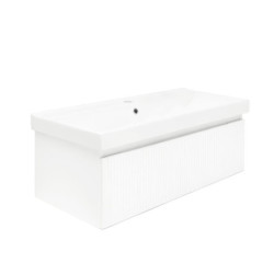 Koupelnová skříňka s umyvadlem SAT Evolution 98x30x44,8 cm bílá mat SATEVO100WMU1