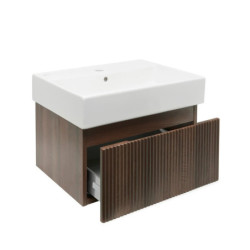 Koupelnová skříňka s umyvadlem SAT Evolution 58x30x44,8 cm ořech mat SATEVO60NAU2