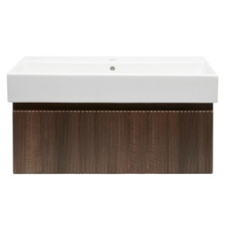Koupelnová skříňka s umyvadlem SAT Evolution 98x30x44,8 cm ořech mat SATEVO100NAU2