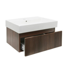 Koupelnová skříňka s umyvadlem SAT Evolution 78x30x44,8 cm ořech mat SATEVO80NAU2