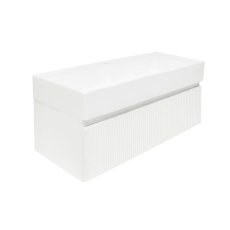 Koupelnová skříňka s umyvadlem SAT Evolution 98x30x44,8 cm bílá mat SATEVO100WMU2