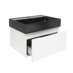 Koupelnová skříňka s umyvadlem SAT Evolution 58x30x44,8 cm bílá mat SATEVO60WMU2B