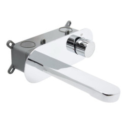 Umyvadlová baterie SAT Fusion včetně podomítkového tělesa bílé sklo SATBSFU101BS