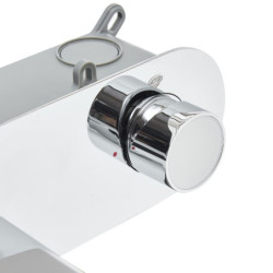 Umyvadlová baterie SAT Fusion včetně podomítkového tělesa bílé sklo SATBSFU101BS