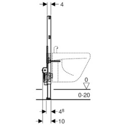 Modul do lehké stěny k bidetu Geberit Duofix 111.515.00.1