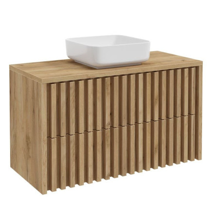 Koupelnová skříňka s krycí desku SAT Delano 100x56x46 cm dub mat DELANO100ZDDE
