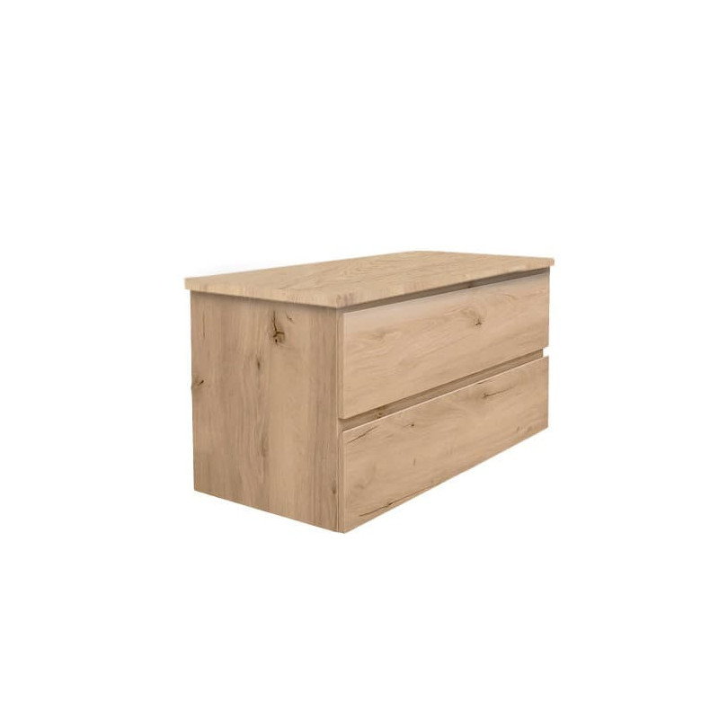 Koupelnová skříňka s dubovou krycí deskou SAT B-Way dub mat BWAY2100OAKDESK
