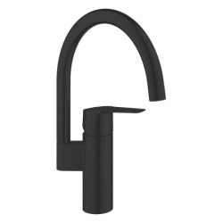 Dřezová baterie GROHE Start s otočným ramínkem černá matná 304692430