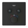 Sprchová a vanová baterie GROHE Grohtherm Smartcontrol bez podomítkového tělesa phantom black 102166KF00
