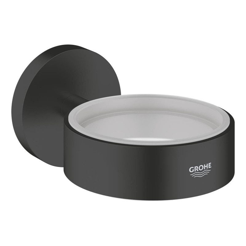 Držák GROHE Essentialsbez skleničky černá mat 1024662430