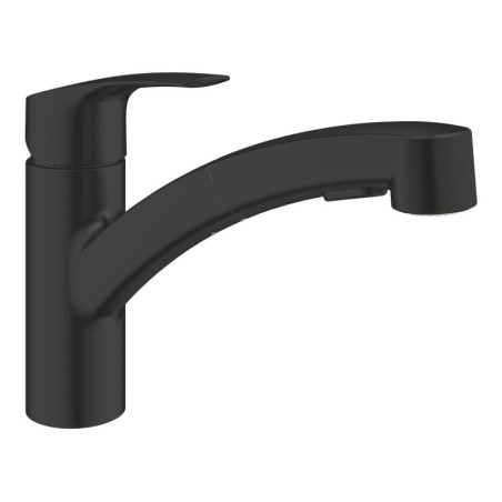 Dřezová baterie GROHE Eurosmart s vytahovací sprškou, 2 proudy černá matná 303052431