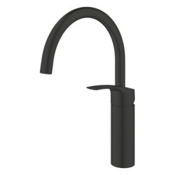Dřezová baterie GROHE Eurosmart s otočným ramínkem černá matná 332022433